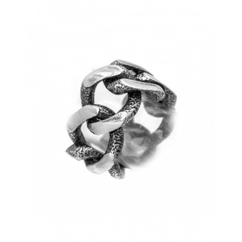 Rebel – anello in argento brunito