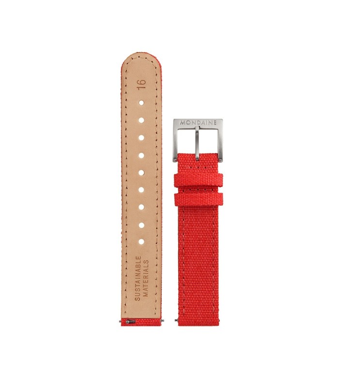 Cinturino Tela Rosso in Fibre di tessuto riciclato 16 mm