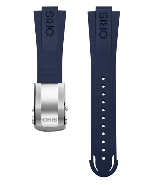 Oris 07 4 24 65EB - Cinturino in caucciù blu ansa 24 mm