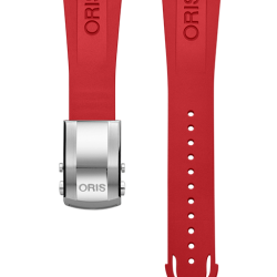 Oris 07 4 24 66EB - Cinturino in caucciù rosso ansa 24 mm