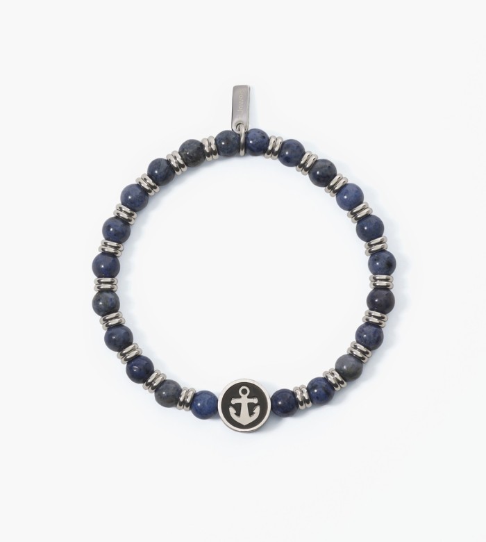 2Jewels Bracciale dumortierite e acciaio 316L 232327