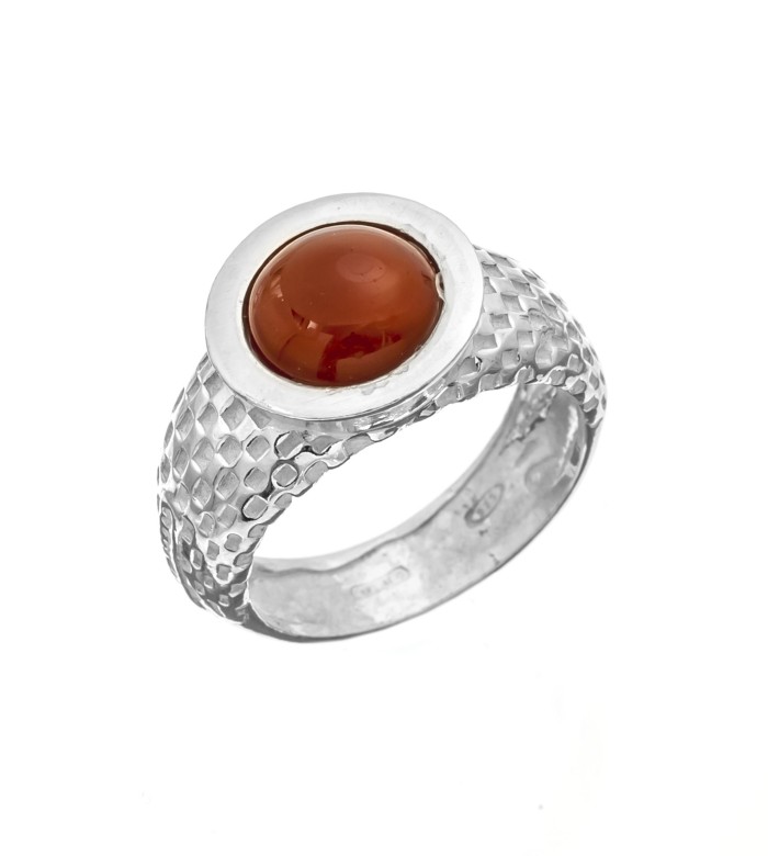 Silver ring with carnelian - Athena Gioielli MPAT1234