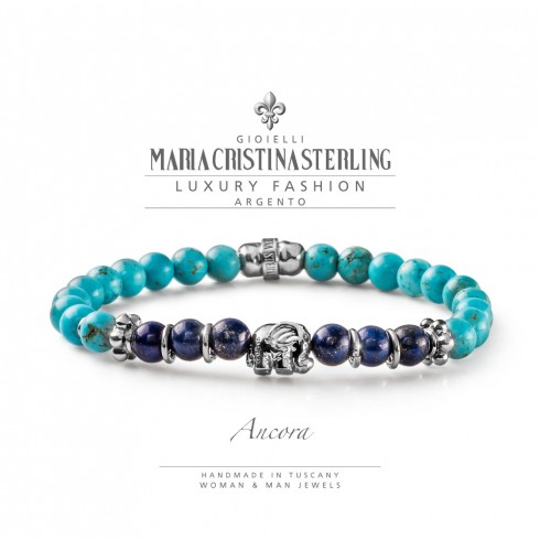 Bracciale Elefante Argento Aulite & Lapis Made In Italy