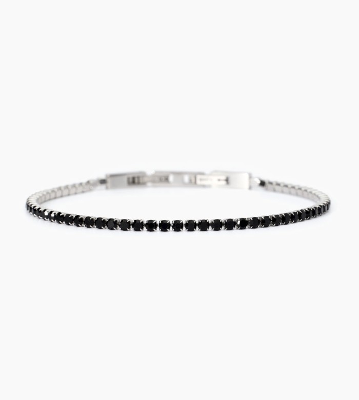 2Jewels Steel Bracelet with Black Crystals 232507