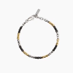 2Jewels Bracelet in yellow PVD steel and gunmetal 232509