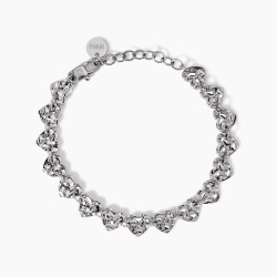 Kidult Bracelet with hammered effect hearts 831008