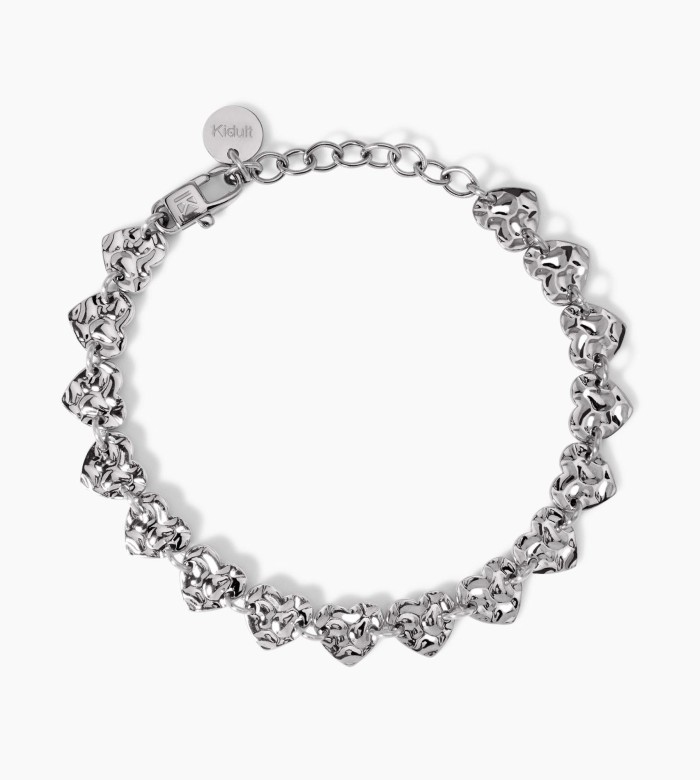 Kidult Bracciale con Cuori Effetto Martellato 831008