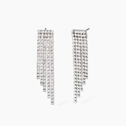 Kidult White crystal tennis earrings 861012