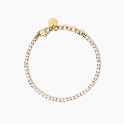 Kidult Golden tennis bracelet with crystals 831019