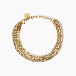 Kidult Golden bracelet with three chains 831030