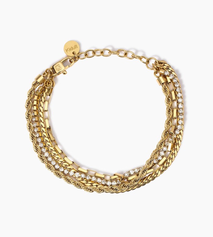 Kidult Golden bracelet with three chains 831030