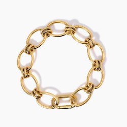 Kidult Golden bracelet with wide links 831032