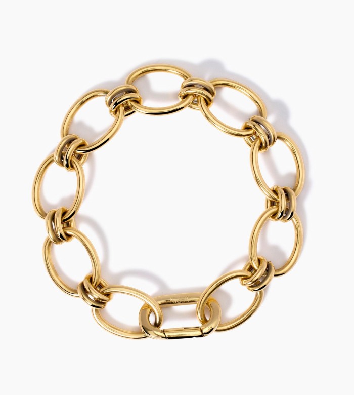 Kidult Golden bracelet with wide links 831032