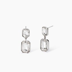 Kidult Drop earrings with white crystals 861003