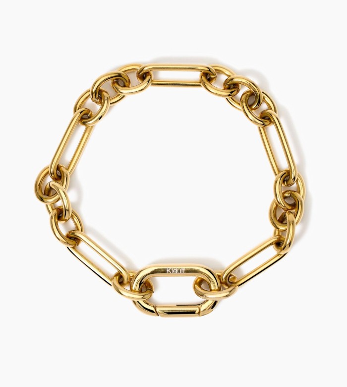 Kidult Golden bracelet with alternating links 831036