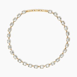 Kidult Golden choker with rectangular crystals 01 851006