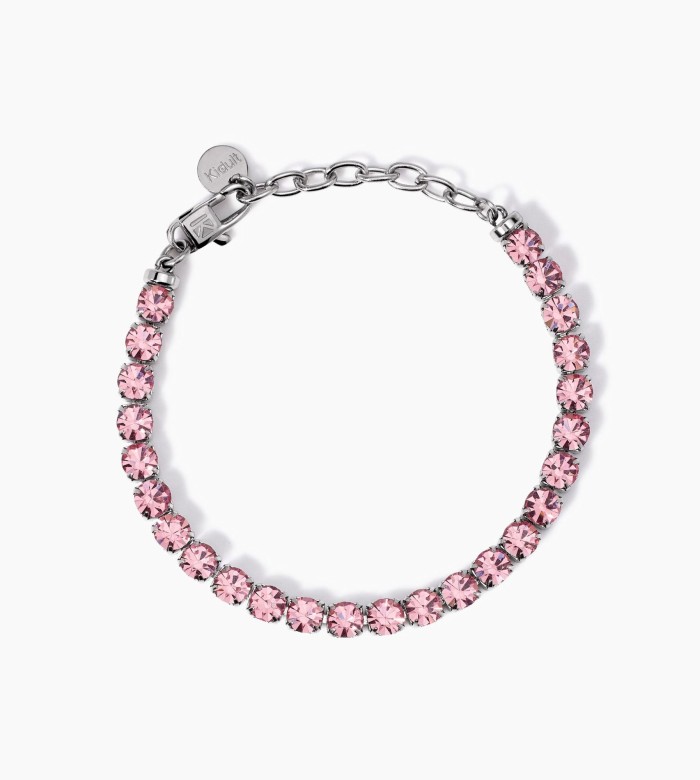 Kidult Tennis bracelet with pink crystals 831023