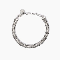 Kidult Bracelet with two chains and tennis 831025