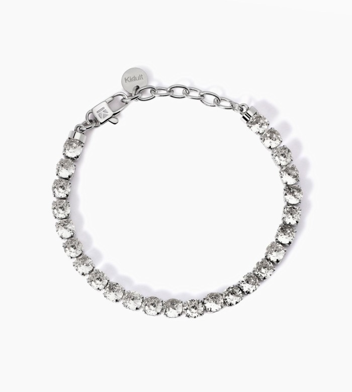 Kidult Tennis bracelet with white crystals 831020