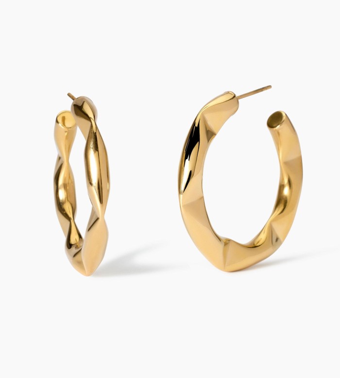 Kidult Golden polygonal earrings 861022