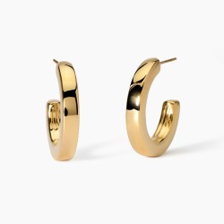 Kidult Golden flat hoop earrings 861019