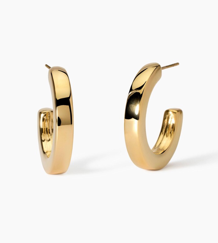 Kidult Golden flat hoop earrings 861019